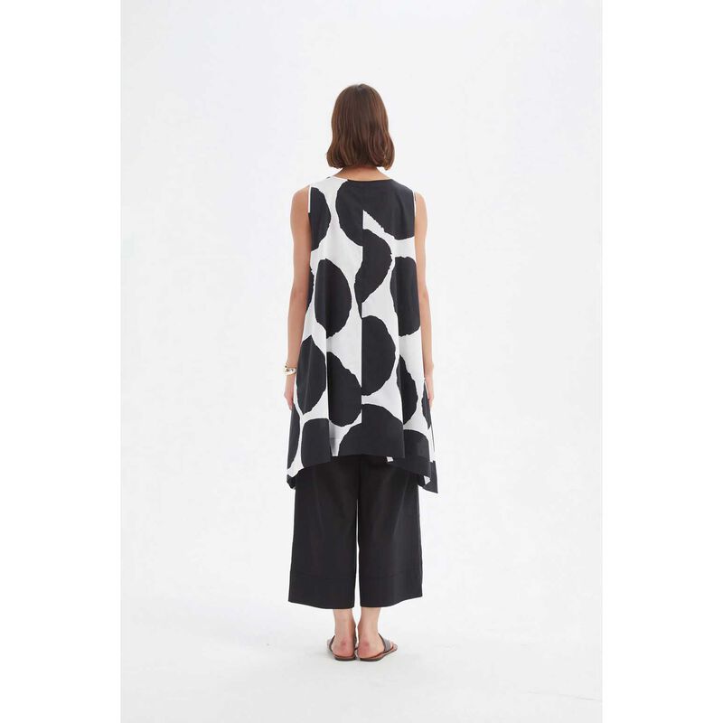 TIRELLI Sleeveless Poplin Print Tunic image number 1